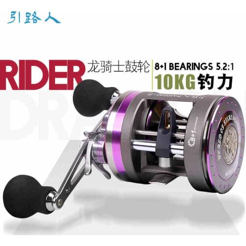10kg Drag Power 8+1 Bearings Baitcasting Reel High Speed 5.2:1 Gear Ratio Boat Fishing Reel Fresh/Saltwater Fishing Reel Wheel