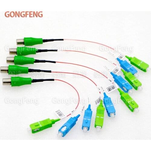10pcs NEW Passive Optical Receiver Jumper Type With WDM, CATV Photoelectric Conversion Adapter Connector inch Female Head