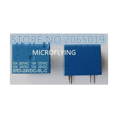 10PCS SRD-12VDC-SL-C SRD12VDCSLC 12V 10A 5PIN Relay