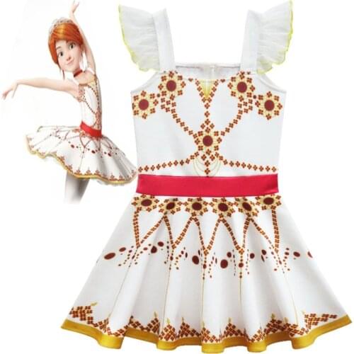 2019 New Movie Ballerina Felicie Cosplay Costume for Girls Party Clothes Halloween Costume for Kids dancing christmas dress girl