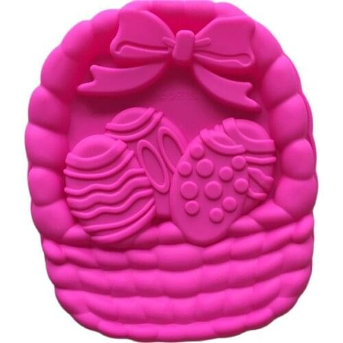 28*24*4.5cm Basket Eggs Shape Easter Silicone Cake Mold Form For Baking Oven Microware Cake Mould Bake Bakeware E427