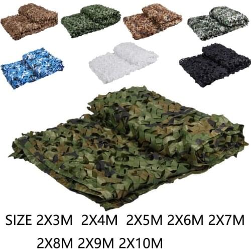 2X8m/2x5m Outdoor Double Layer Military Pure Green Camouflage Net Sun Shelter Camo Netting for Hunting Camping Home Decoration
