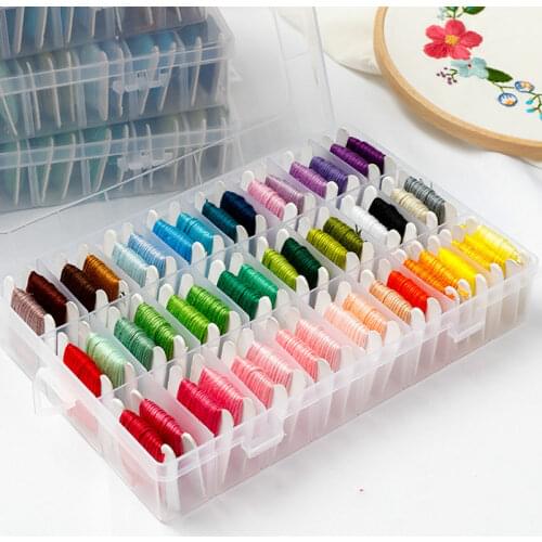 50 pieces box set different color Cross stitch threads Floss Thread 8 meters Long 6 Strands cross stitch skeins