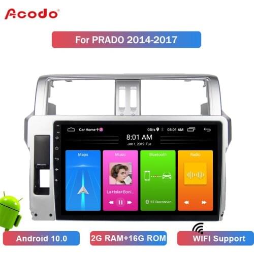 ACODO 2+16G Android 10.0 Car Radio Multimedia Player For Toyota Land Cruiser Prado 2014-2017 Navigation GPS 2 din