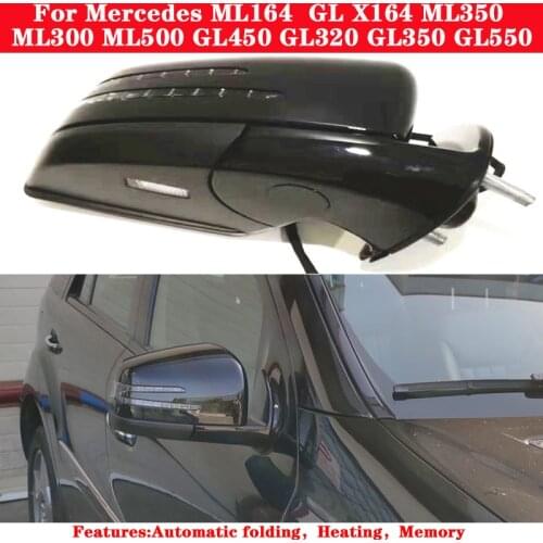 Car Outside Rearview Mirror Assembly For Mercedes ML164 GL W164 ML350 ML300 ML500 GL450 GL320 GL350 GL550 X164