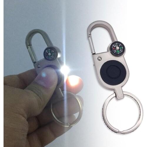 Keychain With LED Lights Lamp Multifunctional Metal Car Key Chain Ring Key Chain Holder Outdoor Camping Emergency Survival Tools
