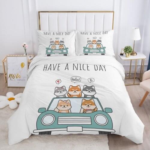 Children Bedding set for Kids Baby Child Girls boy140x200 Single Quilt/Comfortable/Duvet Cover Set Bed Linens Cute Erha
