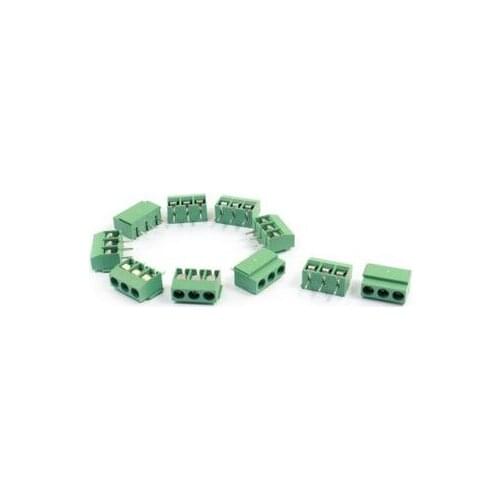 10pcs 120 3P 3 Position 3 Pin 5mm Pitch Screw Terminal Block 300V 10A