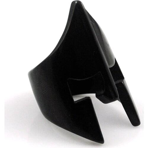 CHIMDOU Black&Silver Color Stainless Steel Ring 2019 Party Spartan Helmet Ring Men Jewelry New Arrival PUNK anillos mujer