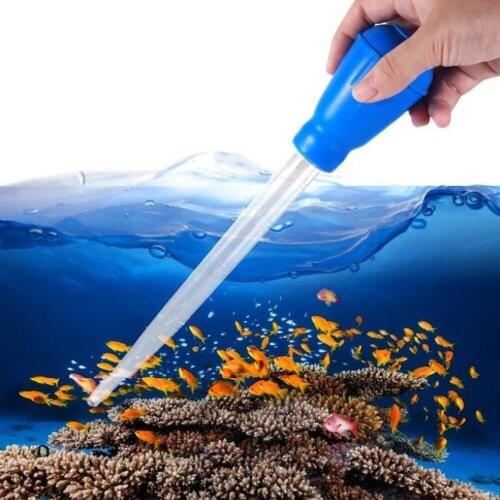 Small Fish Tank Aquarium Feed Water Changer Cleaner Device Filter Pump Manual Mini Suction Pipe Siphon Cleaning Tool
