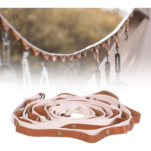 Laundry Line Multifunctional to Store Tent Rope Storage AccessoriesLeather Picnic Hanging Rope Clothesline for Outdoor Climbing