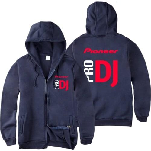 Fashion Men Women Zipper Hoodie Sweatshirts Pioneer Pro Dj Printed Casual Pocket Zip Up Long sleeve Hoodies jacket coat tops 4XL