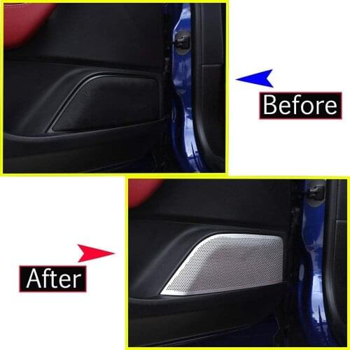 Aluminum Alloy Car Door Speaker Cover Sticker-ons Accessories For Maserati Levante 2016-2018