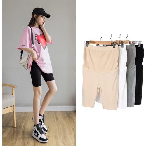 Skinny Pregnant Women Yoga Pants Knee-Length High Waist Fashion Summer Maternity Casual Clothes For Pregnancy Abdomen Leggings