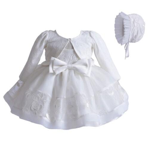 Baby Girl Dress 3pcs Flower Girl Dress Lace Baby Princess Pageant Party Bridesmaid Dresses Size 0-18M