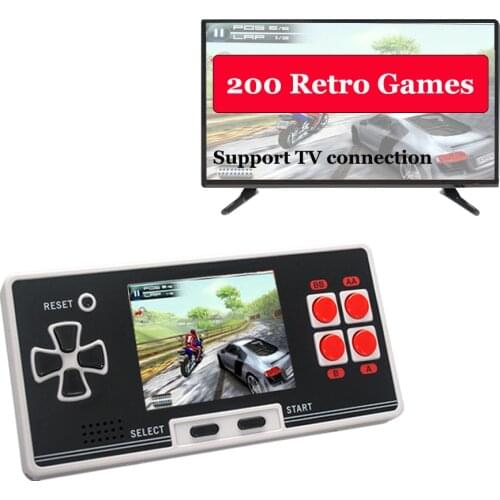 Handheld Game Players 8 Bit 2.8 Inch Video Gaming Console 200 Retro Classic Games Consoles Portables Consola Support AV Output