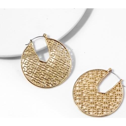 Simple Gold Drop Earrings for Women Boho Jewelry Carved Alloy Pattern Trendy Womens Earrings In Jewelry Aretes Modernos