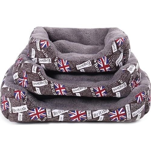 S-L) Small Pet Cat Dog Bed Warm Cozy Dog House Soft Fleece Nest Dog Basket Mat Autumn Winter Waterproof Kennel Puppy Bed