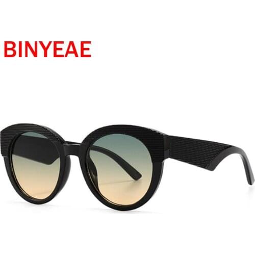 Vintage Oversized Round Sunglasses Women 2021 High-End Quality Design Big Frame Sun Glasses Mens Black Fashion Gradient Goggles