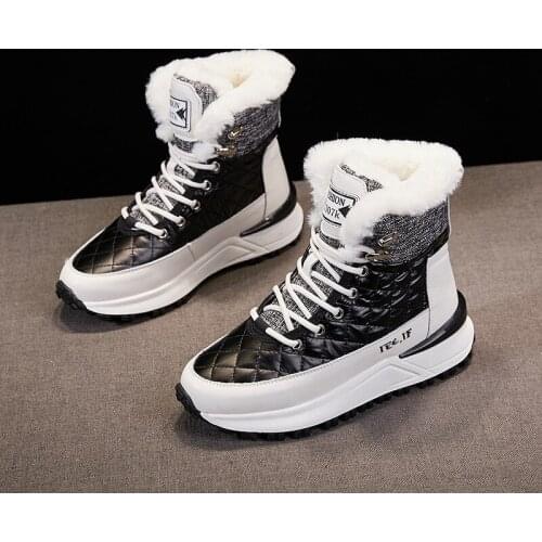 Winter Snow Boots Women Wedge Ankle Boots Botas Mujer Waterproof Platform Plush Shoes 2021 Light Sports Booties Bottine Femme