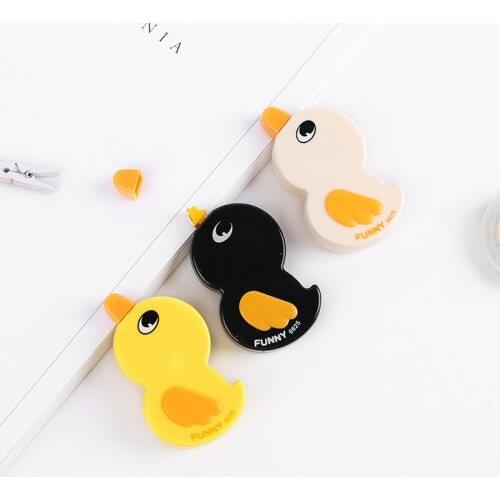 1pcs Stationery Creative Cartoon Cute Happy Animal Yellow Duck Correction Tape Modified Tape 6625