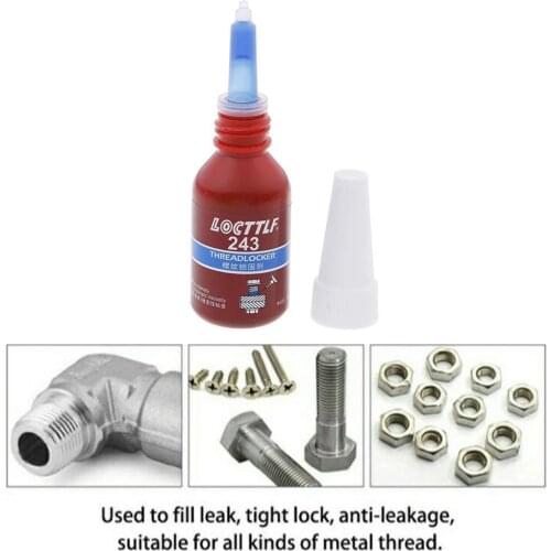 1pc NEW 10ml Screw Glue Thread Locking Agent Anaerobic Adhesive Curing 243 Glue Fast Oil sale Resistance Y5Q0