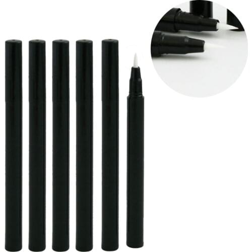 12pcs Mini Black Eyeliner Liquid Bottle Sponges Make Up Brush Empty Eyeliner Vial Tube Women Cosmetic Tool