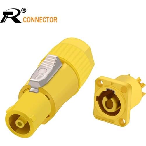 1PC 3PIN PowerCON Connector 3 Pins NAC3FCA&NAC3MPA-1 Power Male Plug Power Female Chassis Socket Professional Speaker Connector