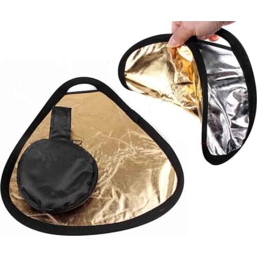 2in1 30cm Gold/Silver Portable Folding Handheld Photograph Reflector With bag
