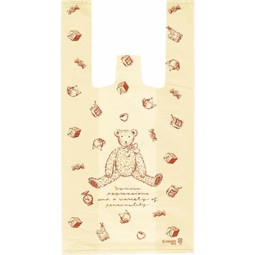 200pcs/lot 18x35x5cm Cute Bear Small Gift t shirt Bags,Plastic Bakery Shopping Packing Bags