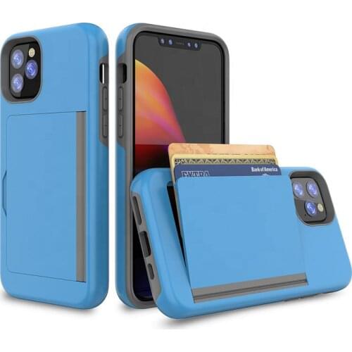 3 in 1 Credit Card Holder Slot Smartphone Cell Phone Covers For iPhone 11 Skin Case