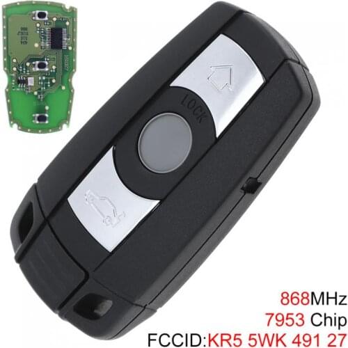 868MHz Keyless Car Remote Key with 7953 Chip for BMW CAS3 System X5 X6 Z4 1/3/5/6/7 Series Vehicle Smart Key 2002-2013