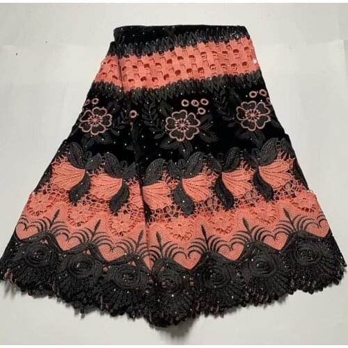 African lace fabric 2020 high quality velvet lace fabric with stones nigerian lace fabric african dresses for women 5yard