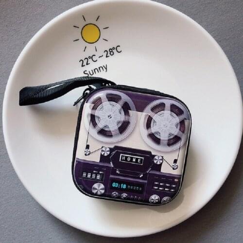 Car interior supplies storage small wallet key chain pendant, earphone silver coin small item storage box key ring fastener New