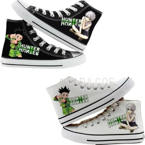 Anime HUNTER X HUNTER GON FREECSS Cosplay Shoes Killua Zoldyck Rope Soled Shoes Casual Vulcanized Canvas High Top Shoes