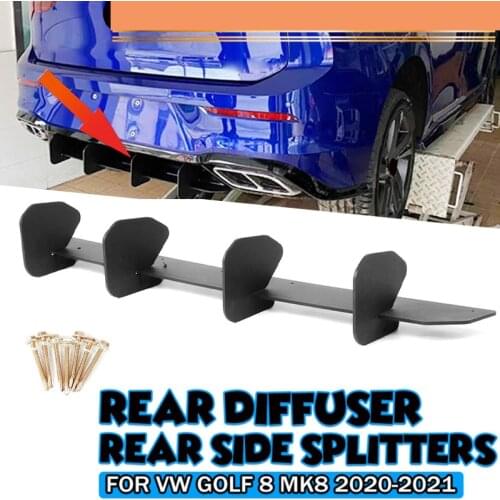 Car Rear Bumper Lip Spoiler Car Rear Diffuser Bumper For VW For Golf 8 MK8 2020-2021