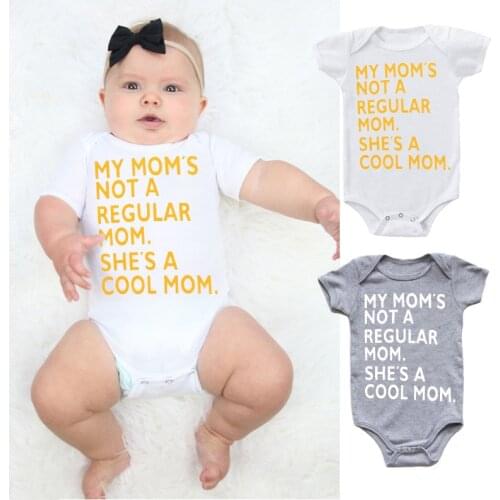 Summer Baby Bodysuit Boys Girls Clothes Letters Print Cotton Newborn Playsuits Cute Outfits Bodysuits 0-24M