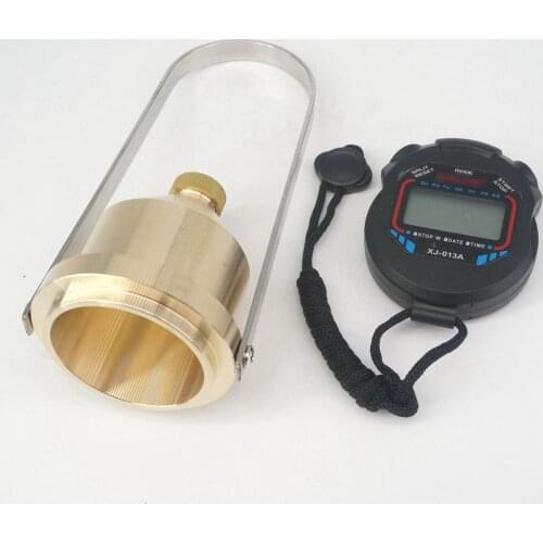 Paint Viscosity Cup Viscometer Flow Cup Stopwatch Mixing Thinning Tool Viscosity Test Cup 4# Measurement Instrument Golden