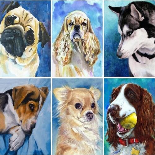 Evershine Diamond Embroidery Sale Dog Cross Stitch Kit Diamond Painting Animal Rhinestones Pictures Crafts Kit