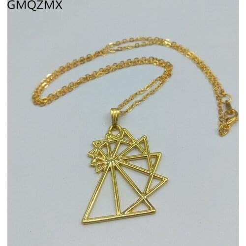 Hot Simple Triangle Pendant, Pythagoras Triangles, 4 colors Triangle necklace, Geometry necklace Holiday gif tFemale accessories