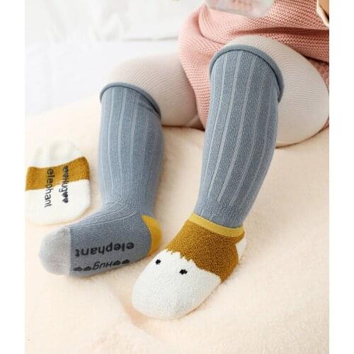 Floor socks cartoon Antiskid Baby Socks for toddler Newborn kids infants Winter thick non slip long socks warm Boy girl