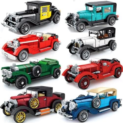 New City Technique Racing Car Old Classic Speed Champions Sport Building Block Brick Super Racers F1 Great Vehicles Kid DIY Toys