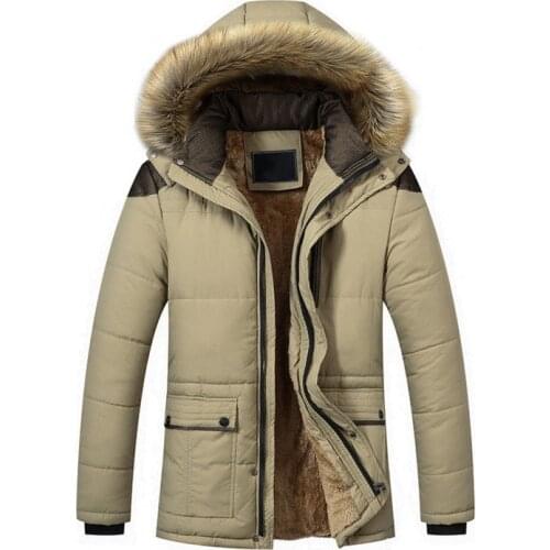 New Men parka Winter jacket Fur Collar Casual Thicken Cotton-padded Coat High quality Warm Coat Abrigos Hombres