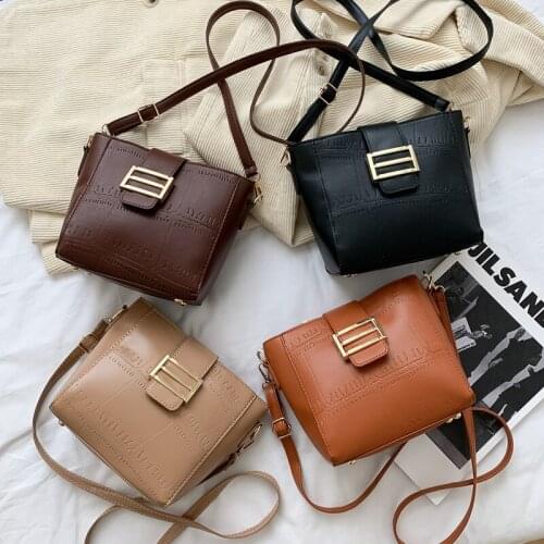 2021 Summer New Womens Bags Fashion Bucket Bag Solid Color Shoulder Bag Ladies Handbag Diagonal Female Bag Feminina Sac