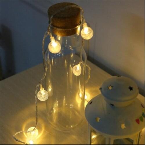 Novelty 4m 20 Leds Crystal ball LED Holiday Lighting String lamps Christmas Lights Garland for New Year indoor outdoor Decor