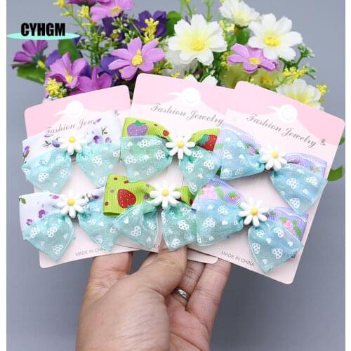 Wholesale silk hair clips for girls ribbon hairpins headwear cute spinki do wlosow Barrettes kids hanfu hair accessory S02-1