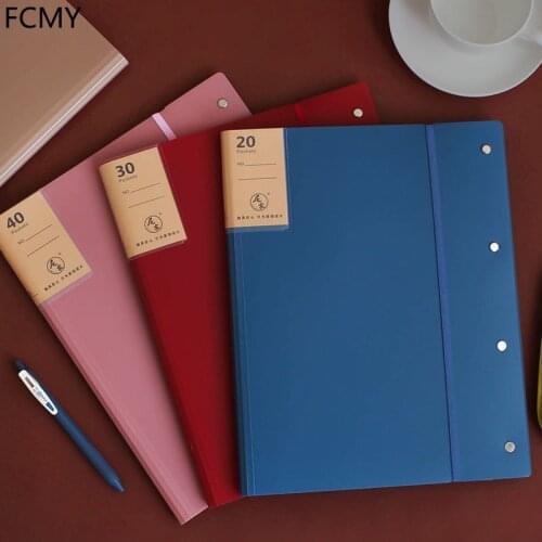 2021 A3 Display Book 20/30/40 Pages Transparent Insert Folder Document Storage Bag for Bank Campus File Office Workplace Student