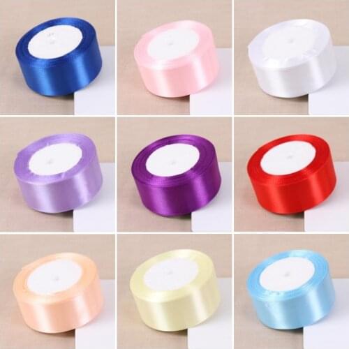 A Roll 4cm Width 25 Yards Length Polyester Satin Fabric Ribbon Wedding Party Home Decor Handmade DIY Accessories Box Package