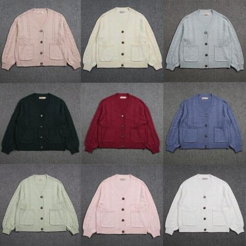 School JK Uniform Sweater Coat Anime Cosplay Costumes Cardigan Outerwear Sweater 9 Colors Long-sleeved Knitting Coat For Girls