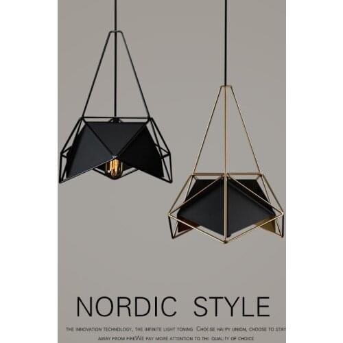 Nordic Creative Simple Black White Gold Chandelier Pendent Lamp Restaurant Table lamp Living Room The study Attic Pendent Lamp L